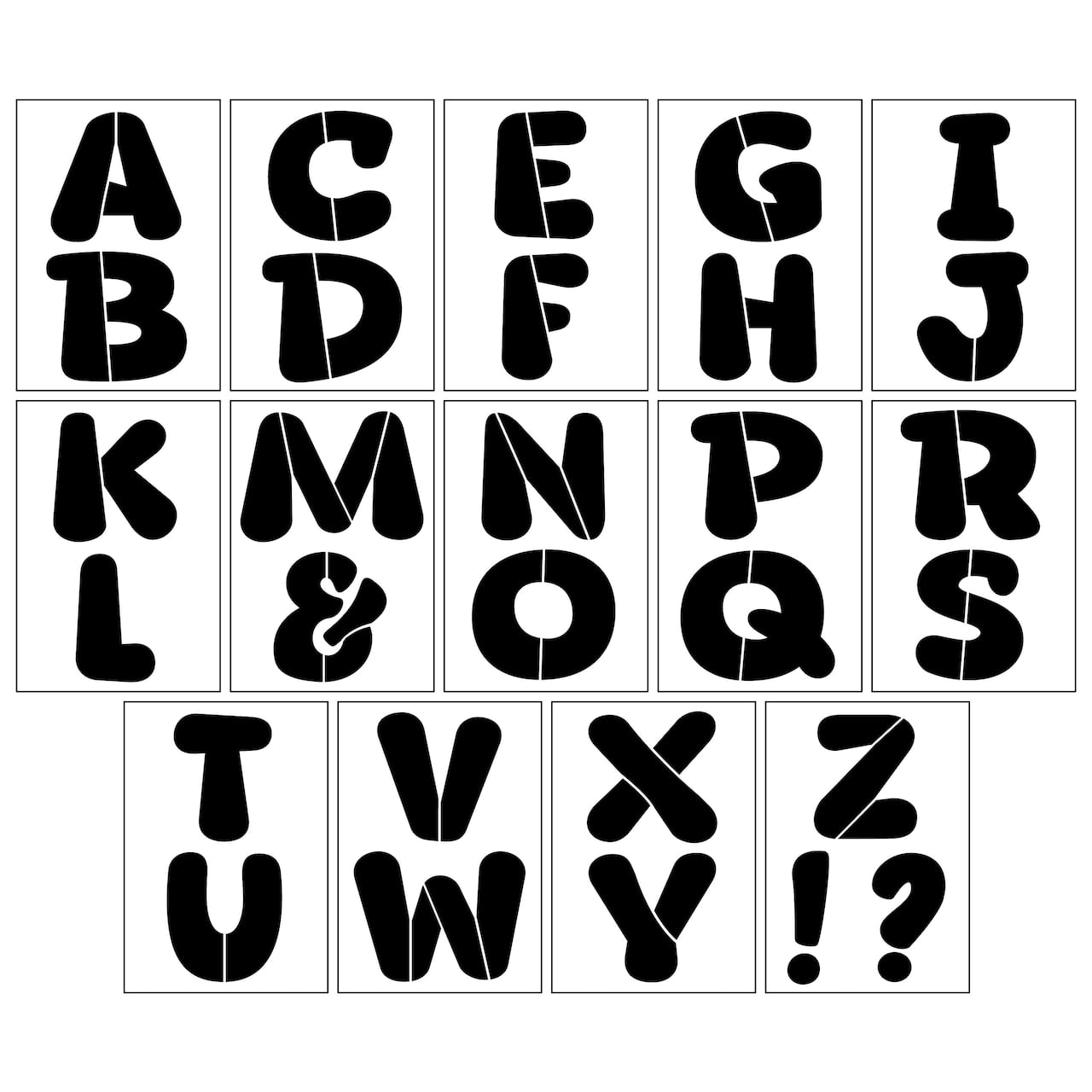 6 Pack: 4.5" Retro Serif Alphabet Stencils by Craft Smart®